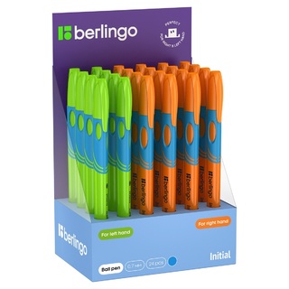 Ручка шариковая "Berlingo.Initial" синяя 0,7мм для левшей/правшей CBp_70700