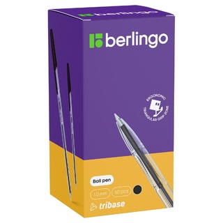 Ручка шариковая "Berlingo.Tribase" черная 1мм CBp_10901